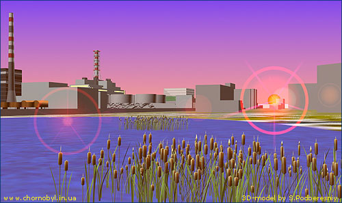 3D модель промышленной площадки Чернобыльской АЭС