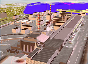 The modelling of 3D structure of Chernobyl Nulear power plant