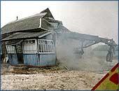 Руйнація приватних будівель в Чорнобильській зоні 1986 рік