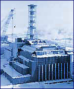 Sarcophagus under destroy nuclear reactor