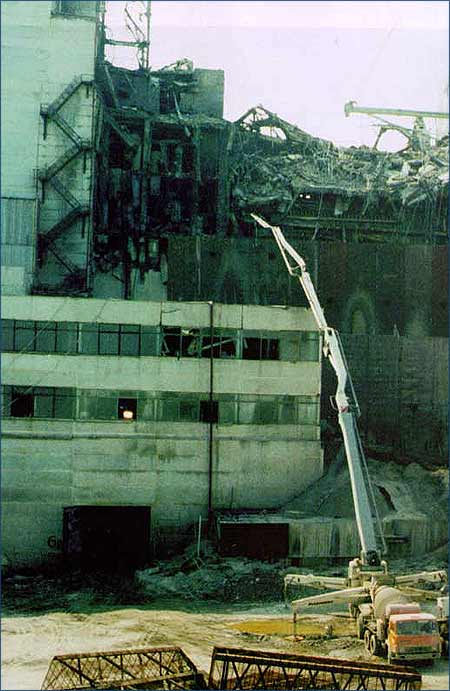 Укладка бетона укладка бетона с помощью бенонасоса саркофаг ЧАЭС