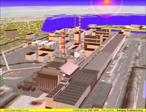ЧАЭС 3D модель 3Д модель ЧАЭС и Саркофаг