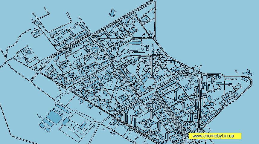 Топографическая карта города Припять карта города Припять