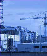 саркофаг над реактором ЧАЕС