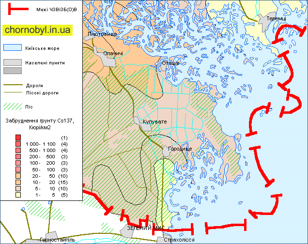 Север Киевского водохранилища в зоне отчуждения ЧАЭС Север Киевского водохранилища в зоне отчуждения ЧАЭС