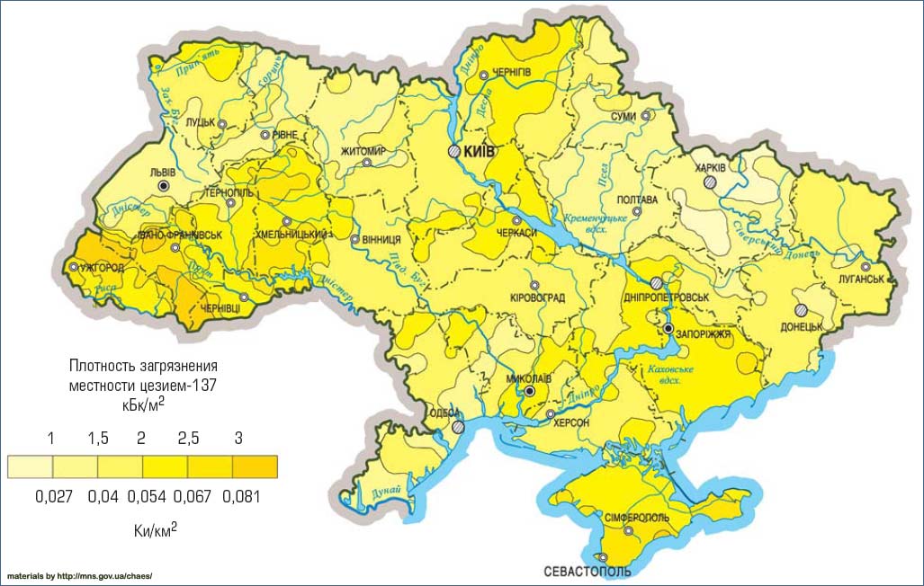 map-137Cs-ukraine-before-accident Карта забруднення України цезій