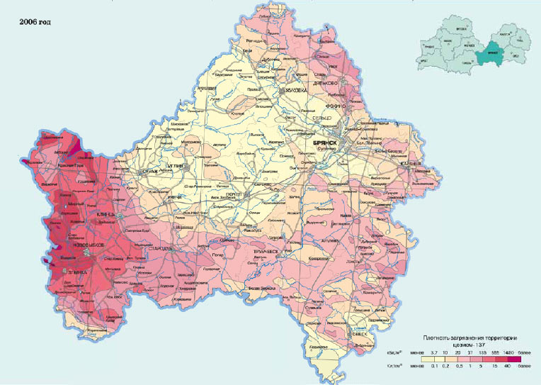Карта загрязнения территории